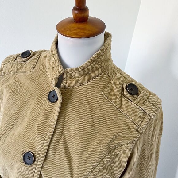 Eddie Bauer Womens Corduroy Blazer Jacket Size Medium M Tan Beige Cord Buttons - Picture 5 of 16